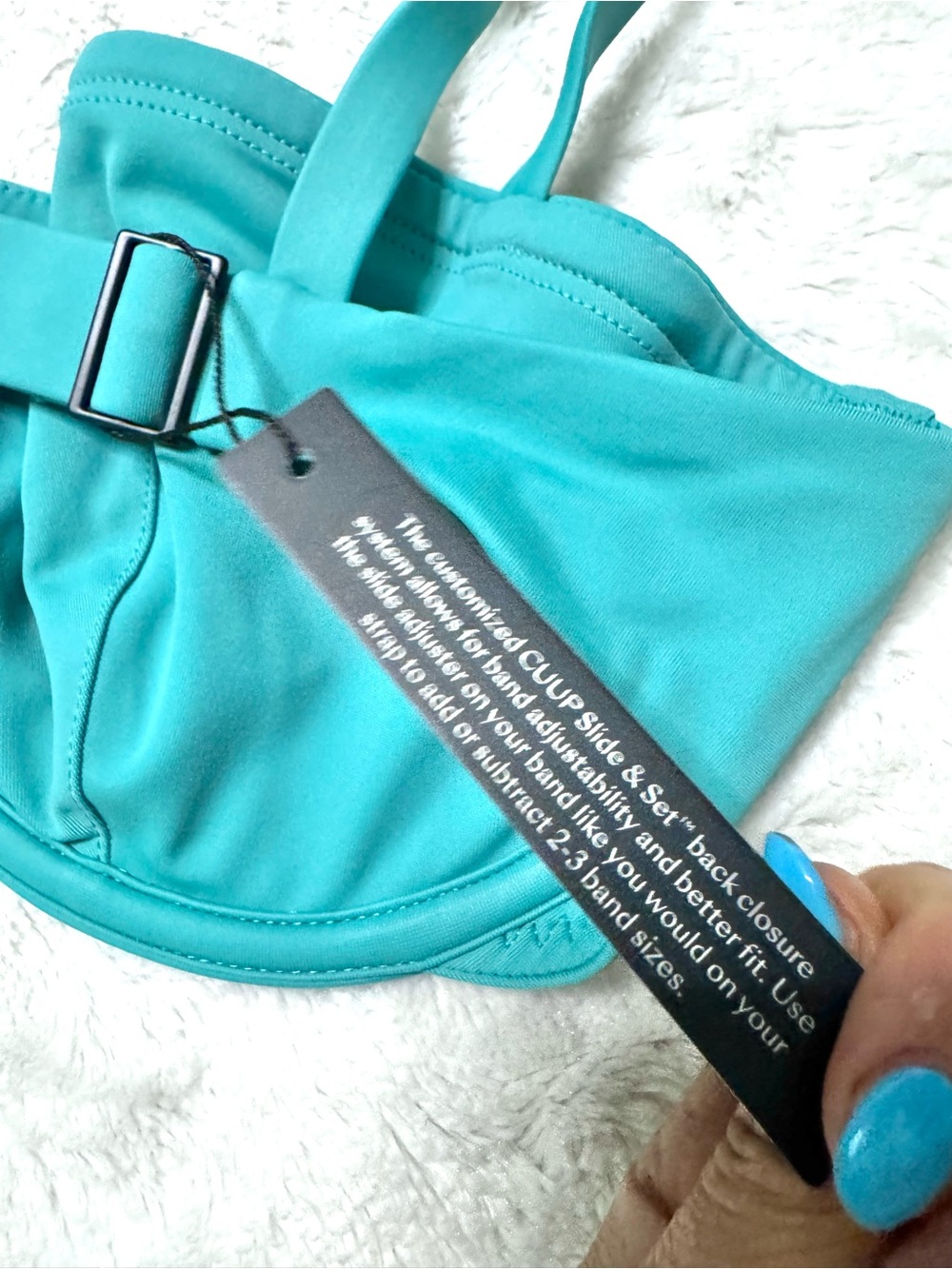 NWT- CUUP THE BALCONETTE - SWIM Underwire bikini Top in Tide - Picture 10 of 15